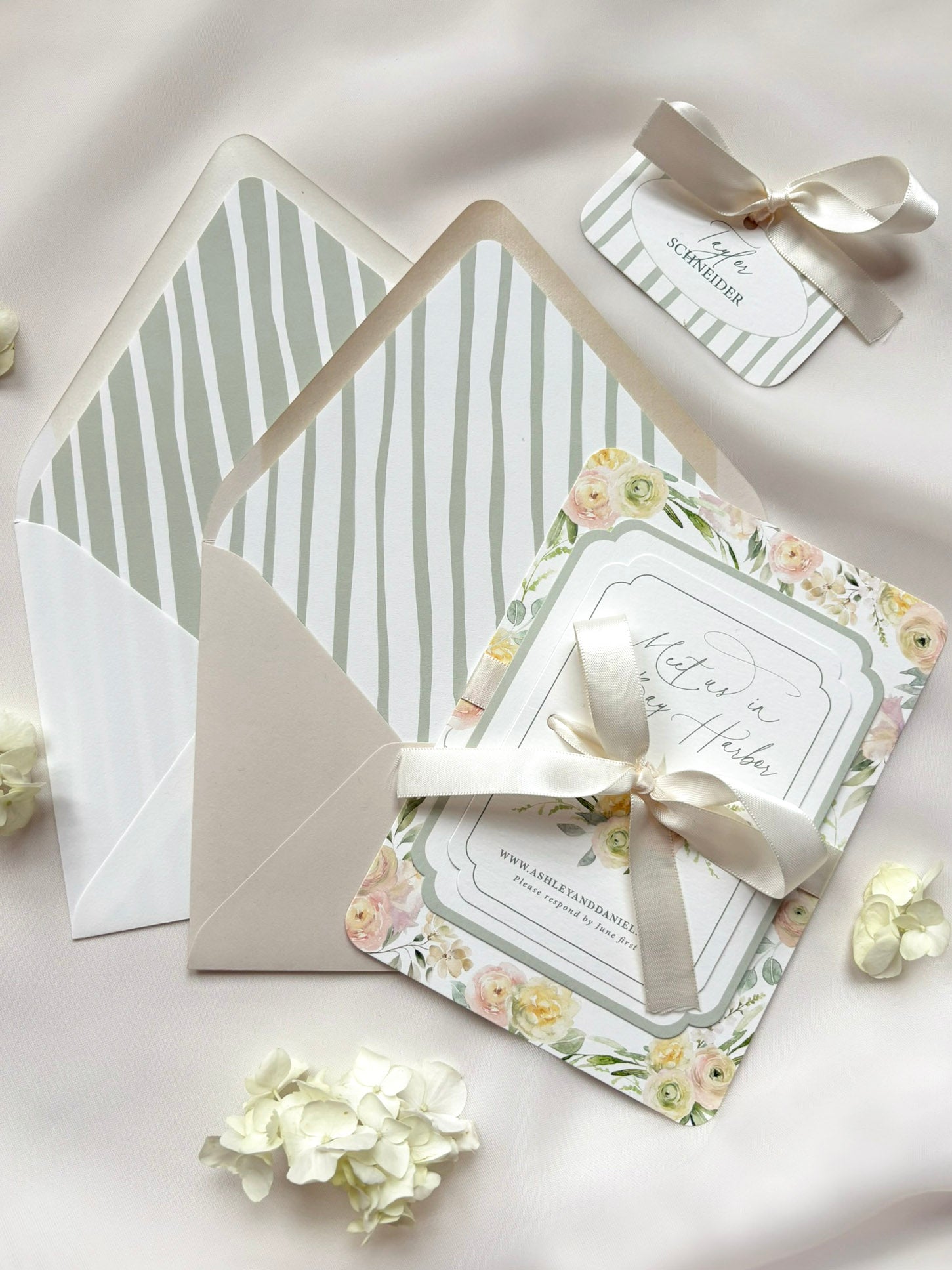Pretty Pastels Floral Invitation Suite