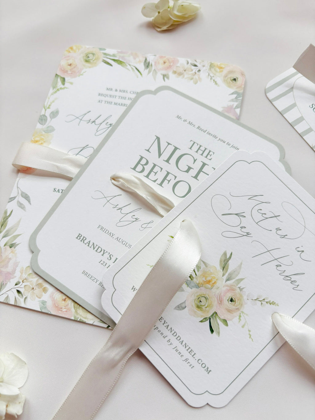 Pretty Pastels Floral Invitation Suite