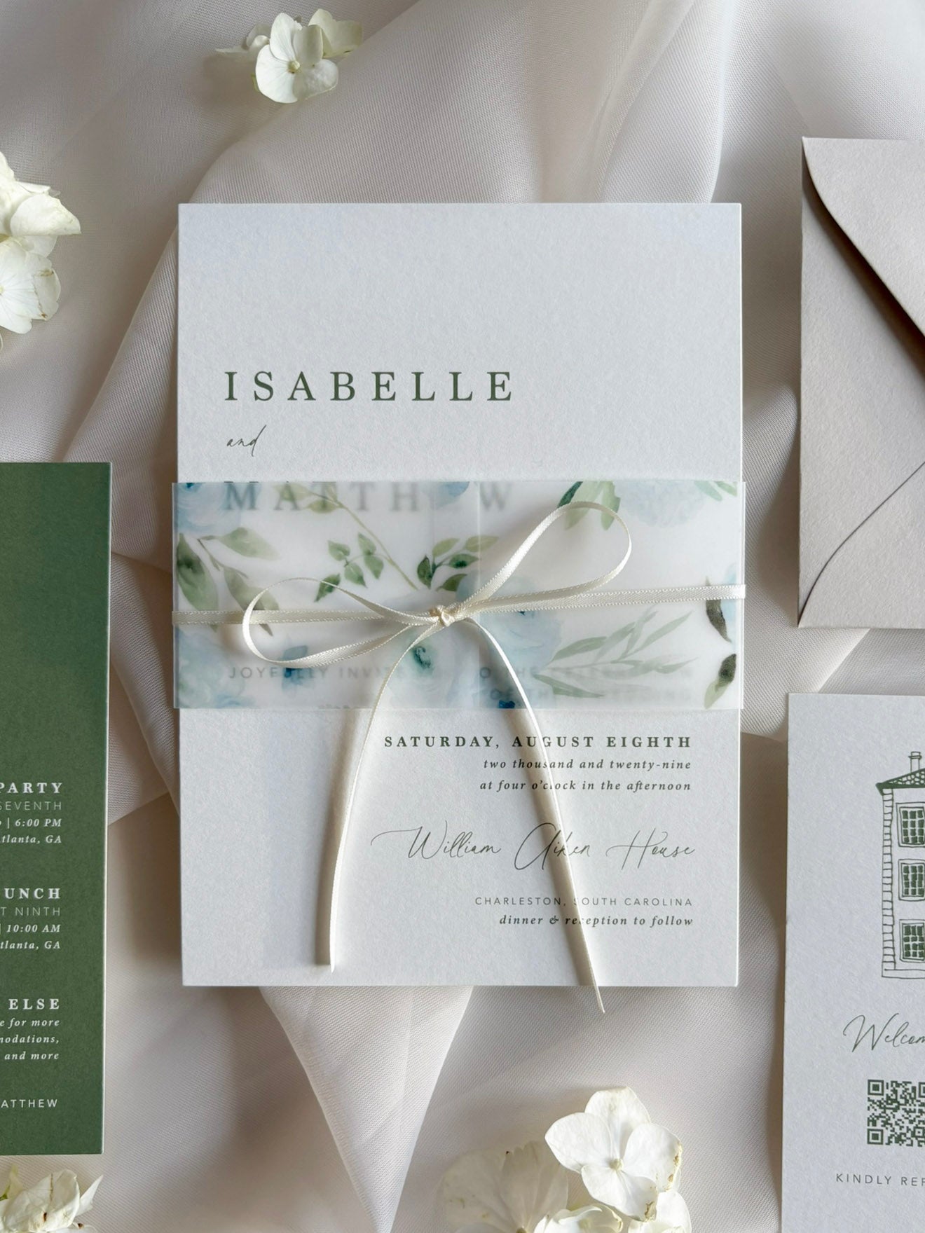 Sweet Blues Invitation Suite