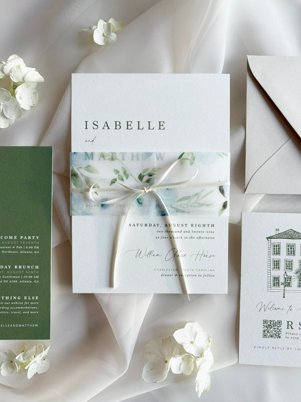 Sweet Blues Invitation Suite