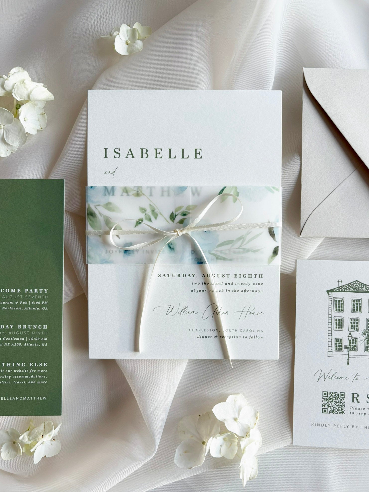 Sweet Blues Invitation Suite