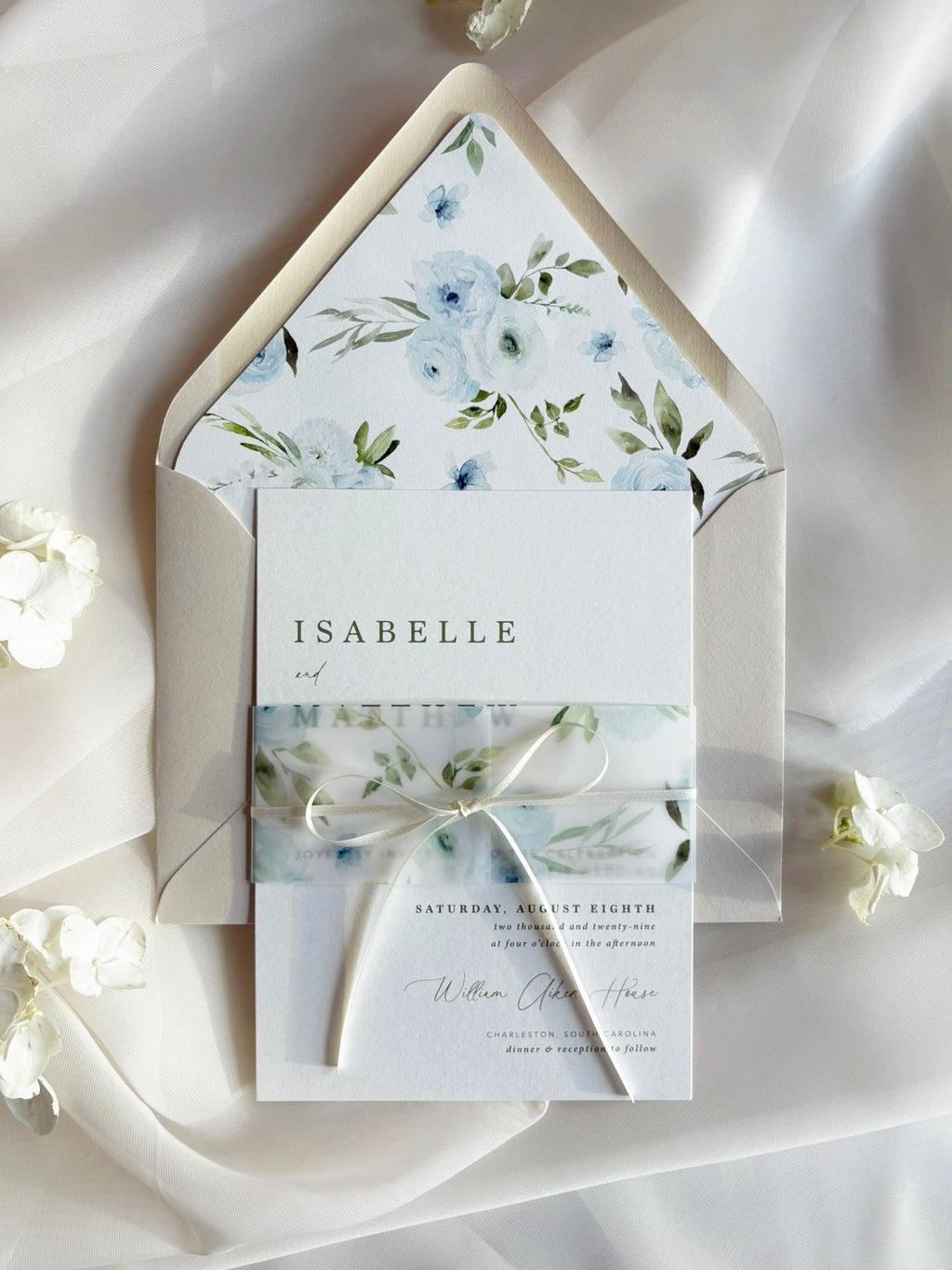 Sweet Blues Invitation Suite