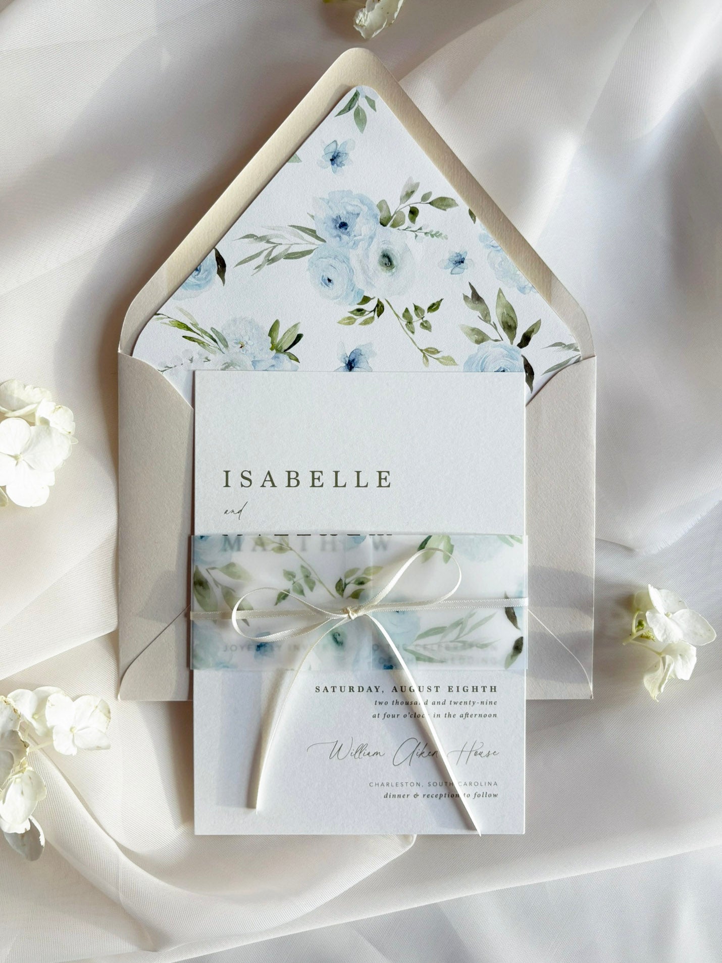 Sweet Blues Invitation Suite