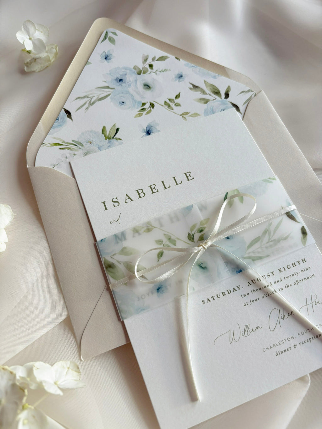 Sweet Blues Invitation Suite