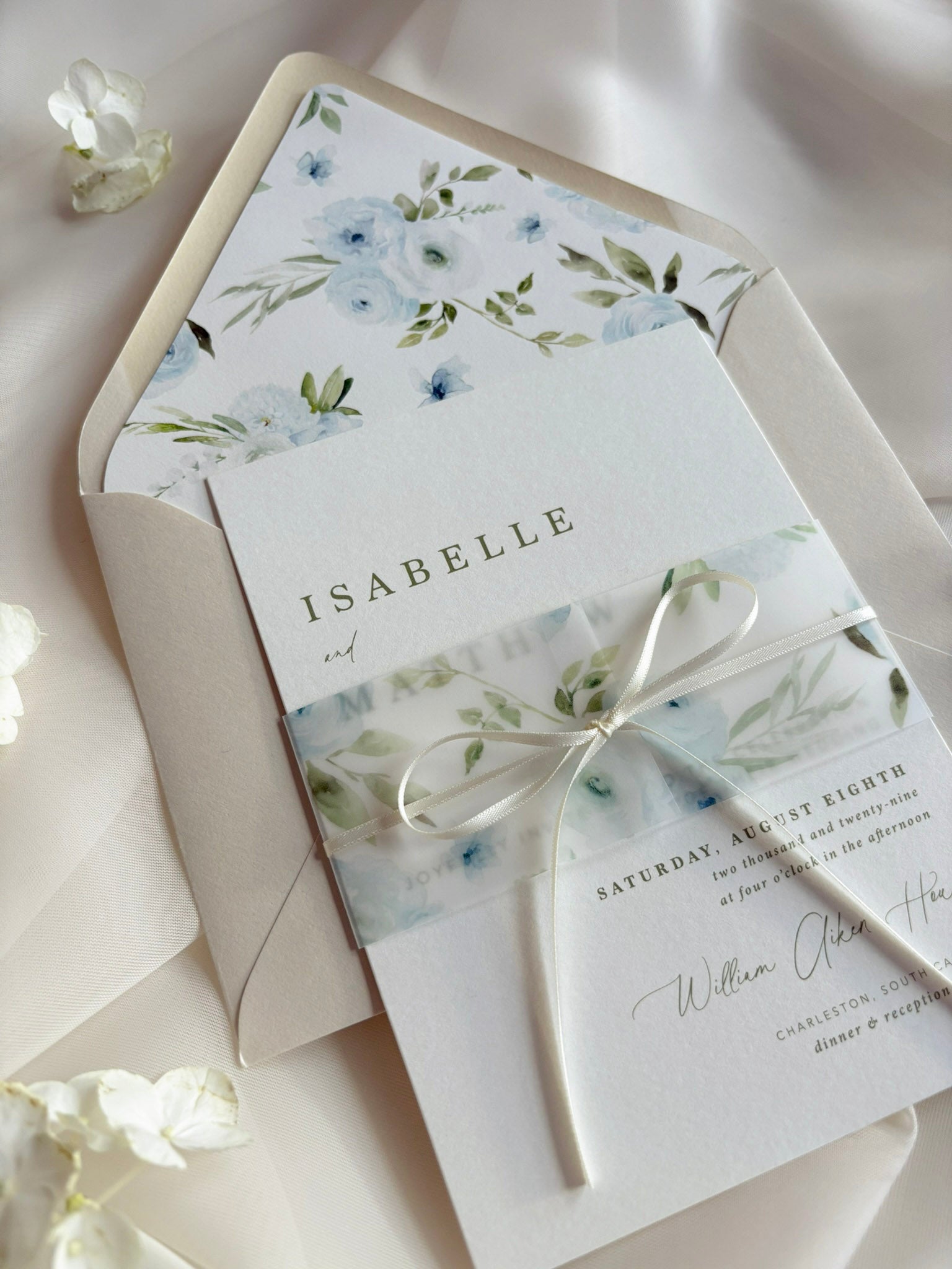 Sweet Blues Invitation Suite