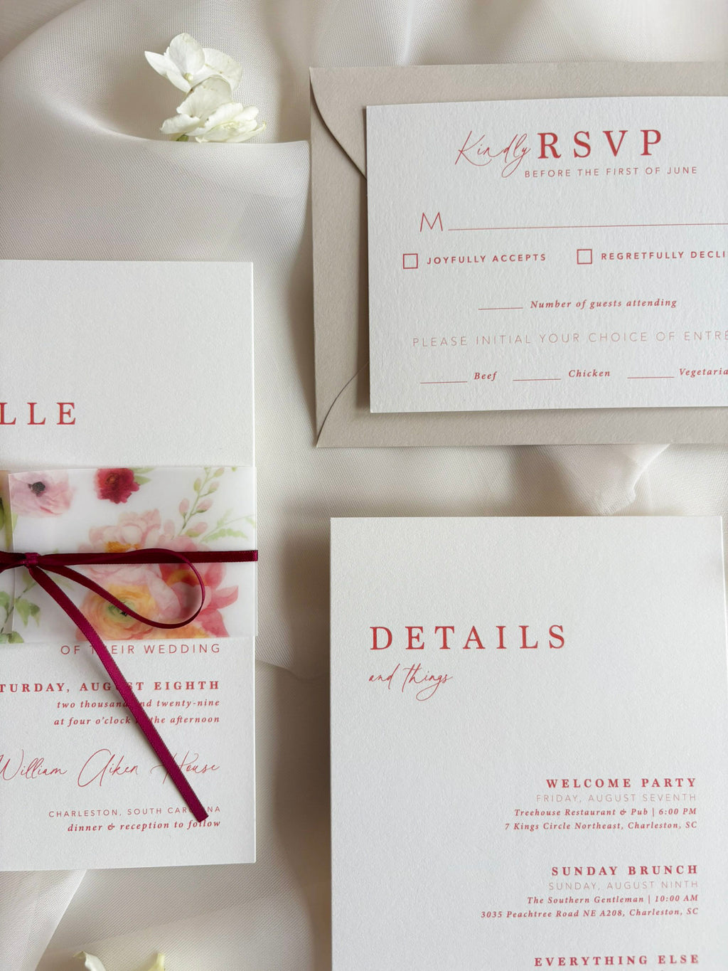 Summer Romance Invitation Suite