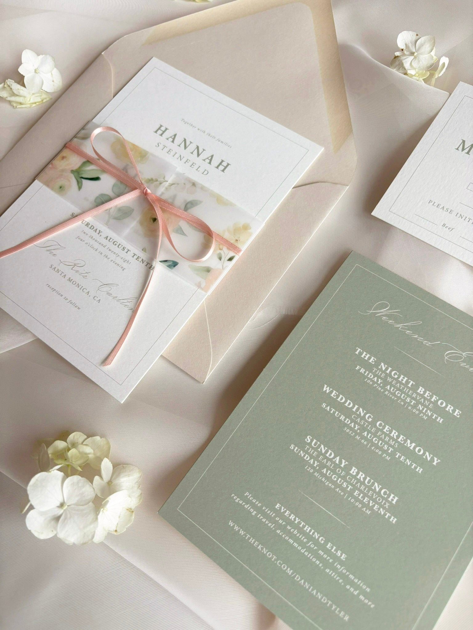 Peaches and Greens Vellum Belly Band