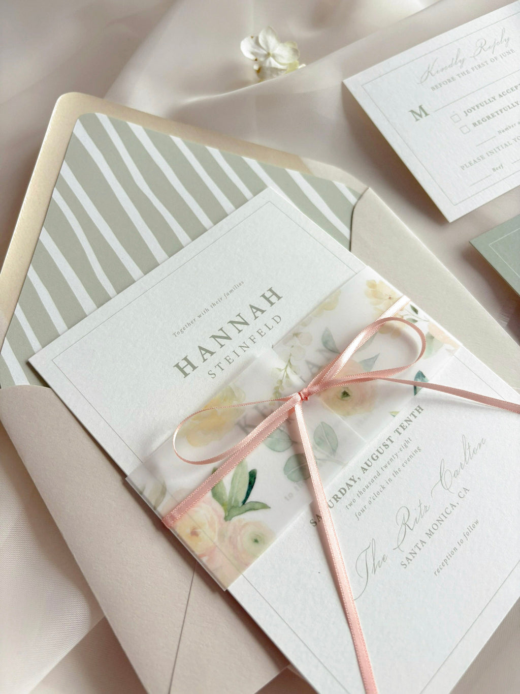 Peaches and Greens Vellum Belly Band