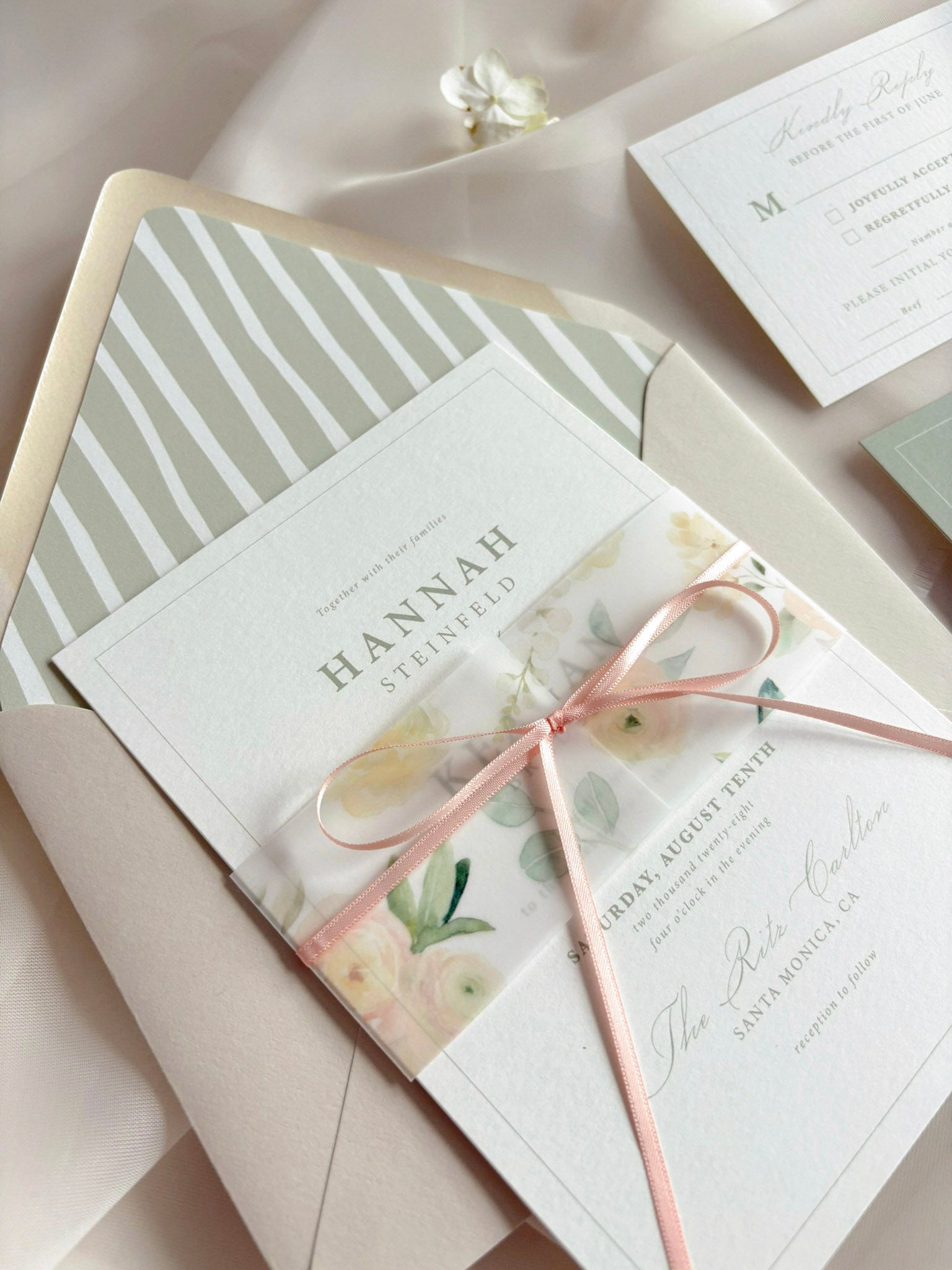 Peaches and Greens Vellum Belly Band