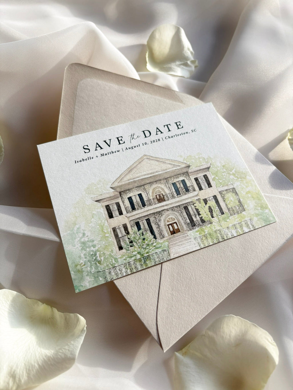 Venue Watercolor Save-the-Date