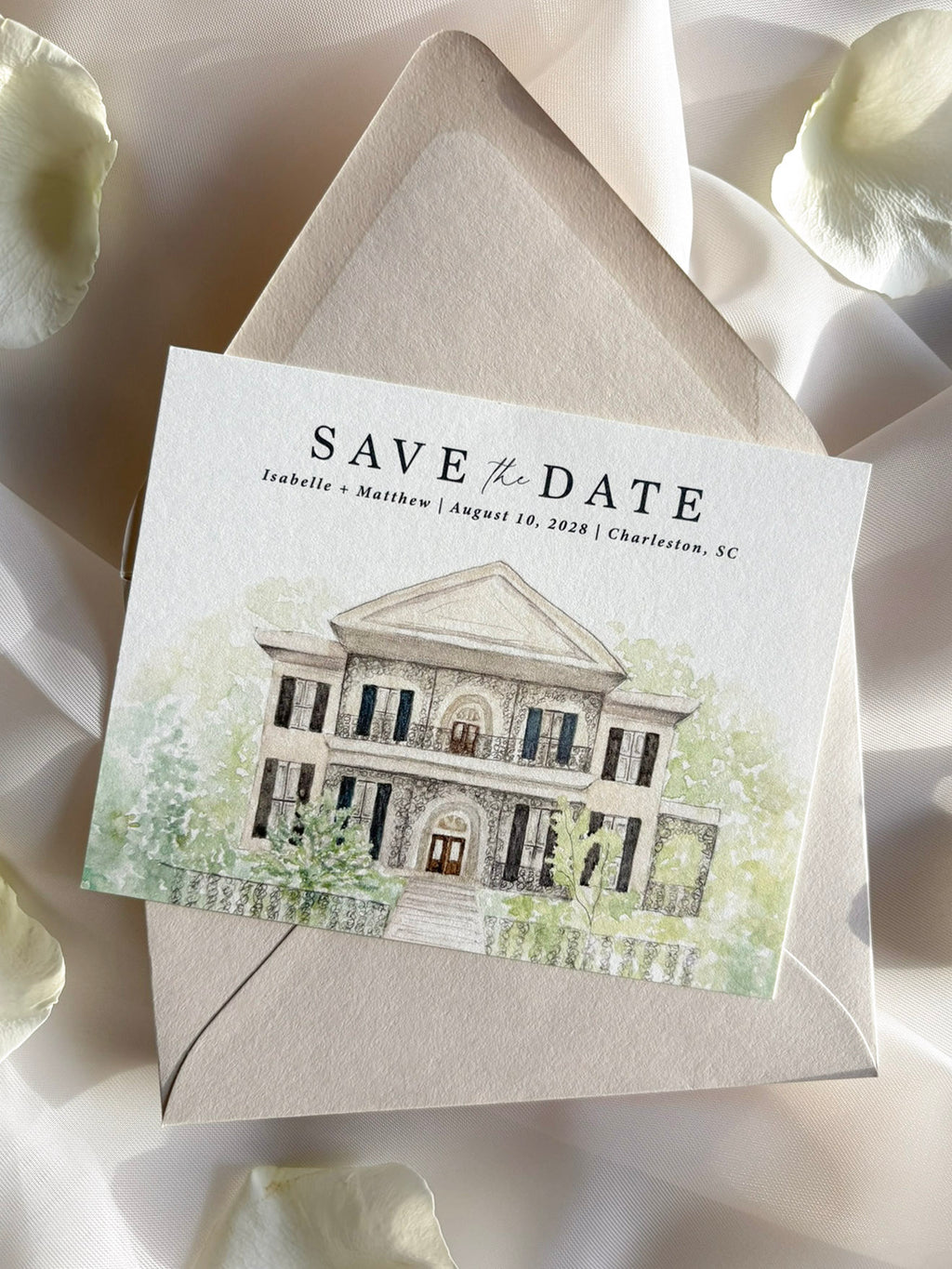 Venue Watercolor Save-the-Date