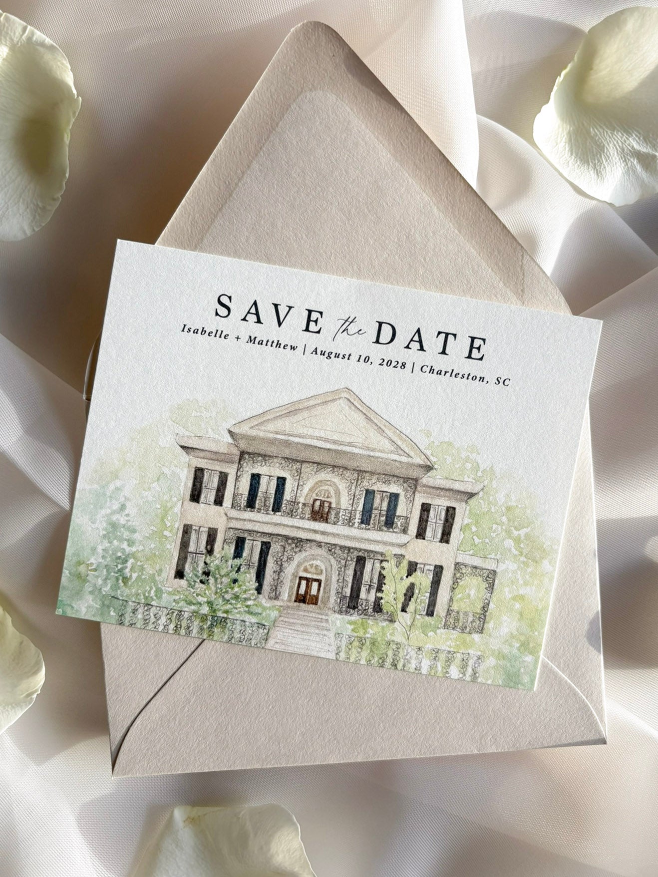Venue Watercolor Save-the-Date