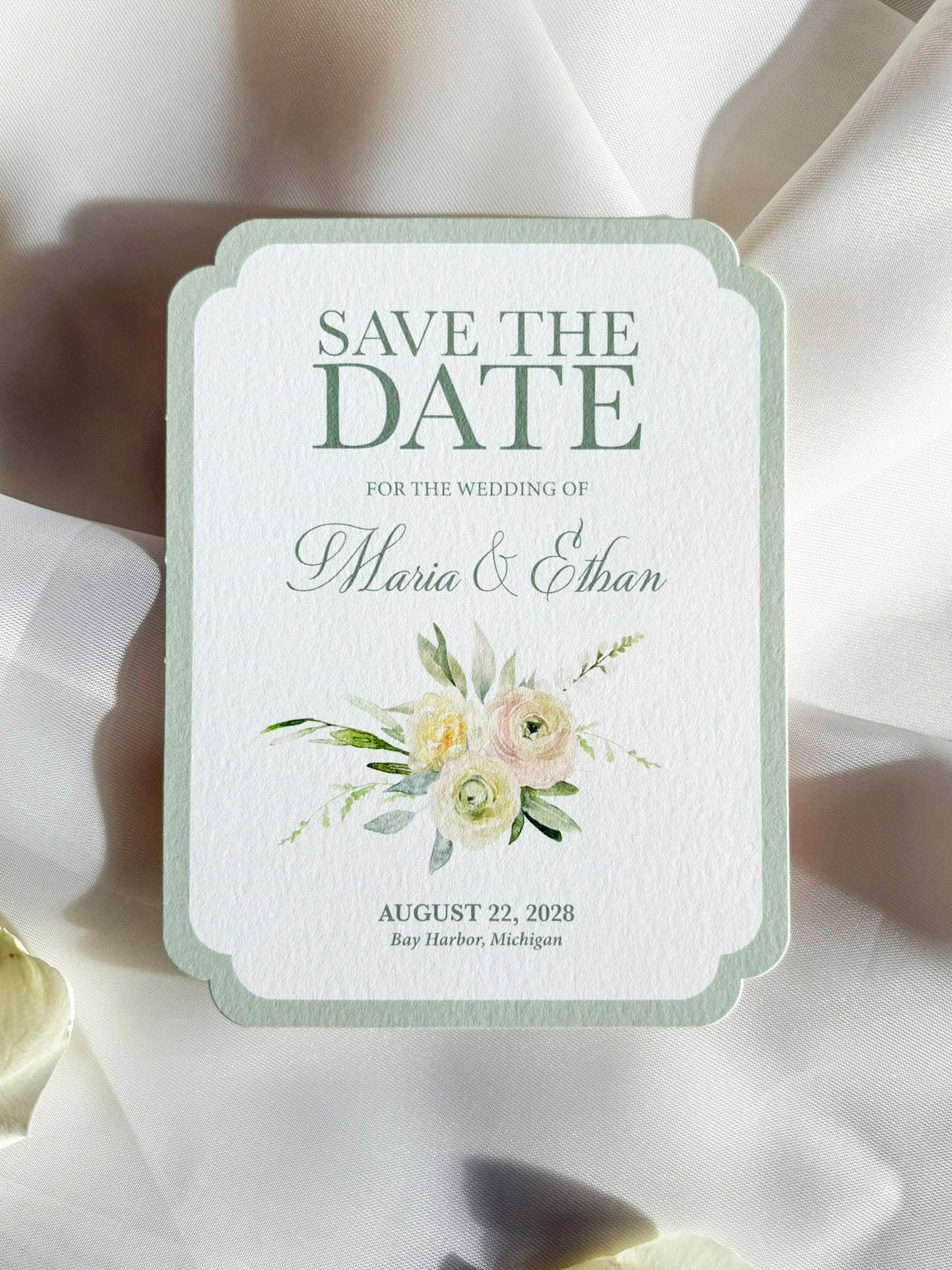 Pretty Pastels Double Round Save-the-Date