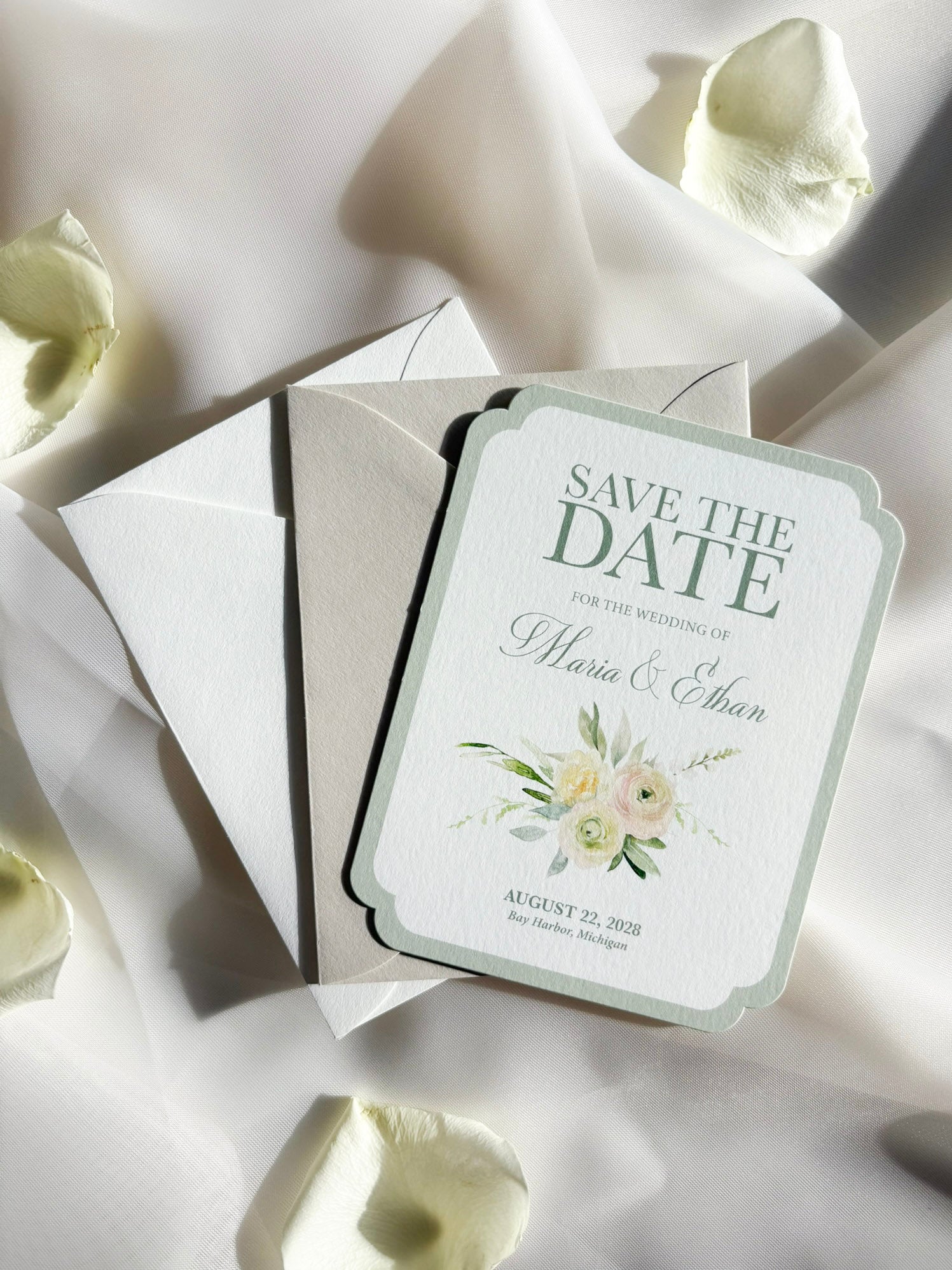 Pretty Pastels Double Round Save-the-Date
