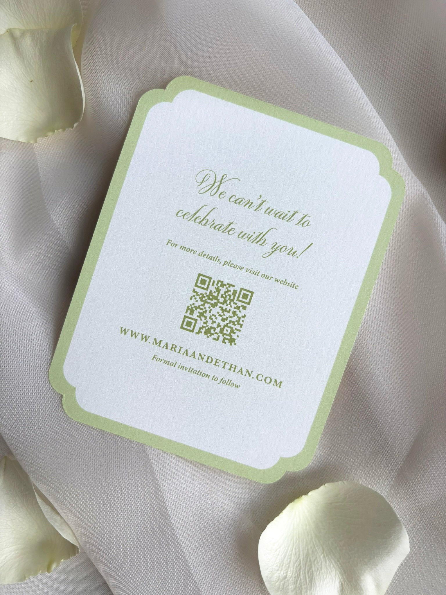 Spring Green Double Round Save-the-Date