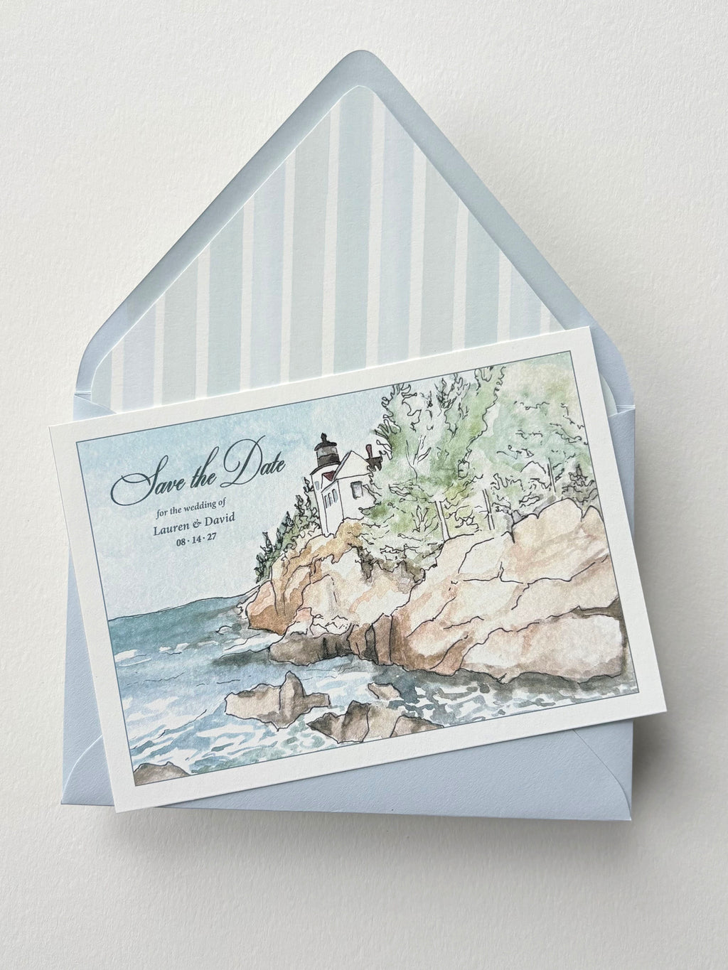 Custom Venue Watercolor Save the Date Postcard