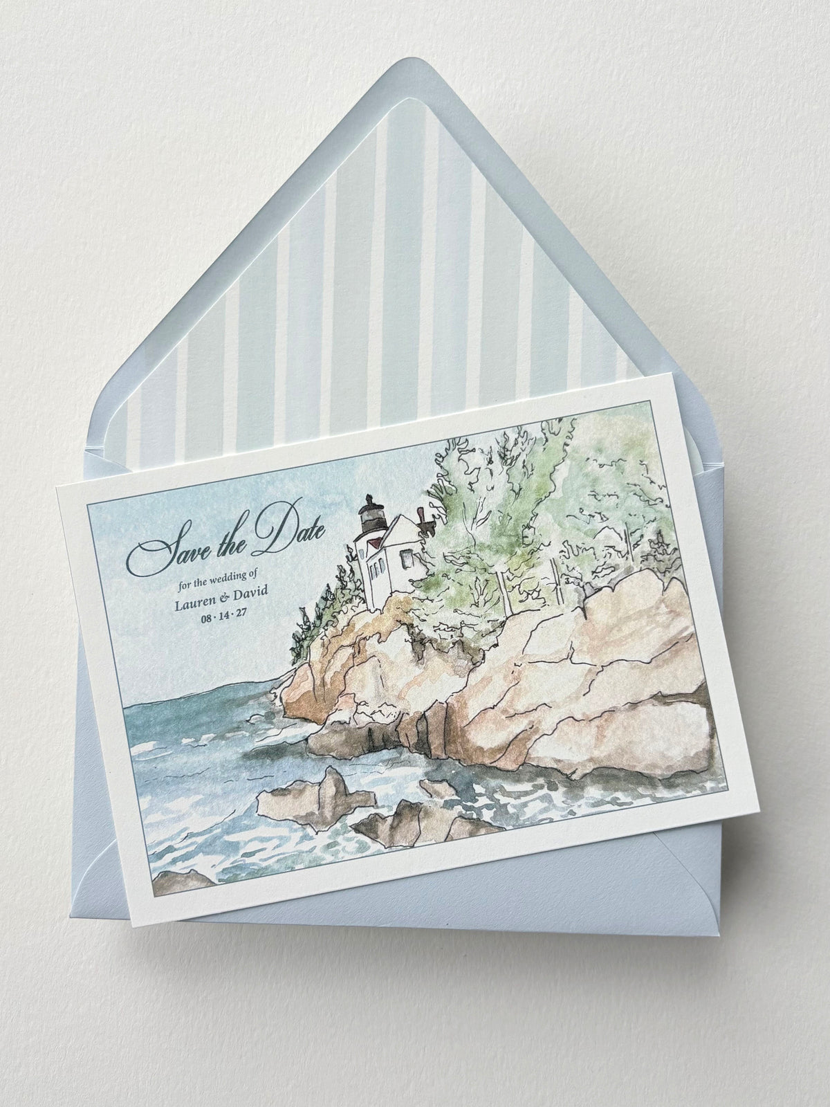 Custom Venue Watercolor Save the Date Postcard