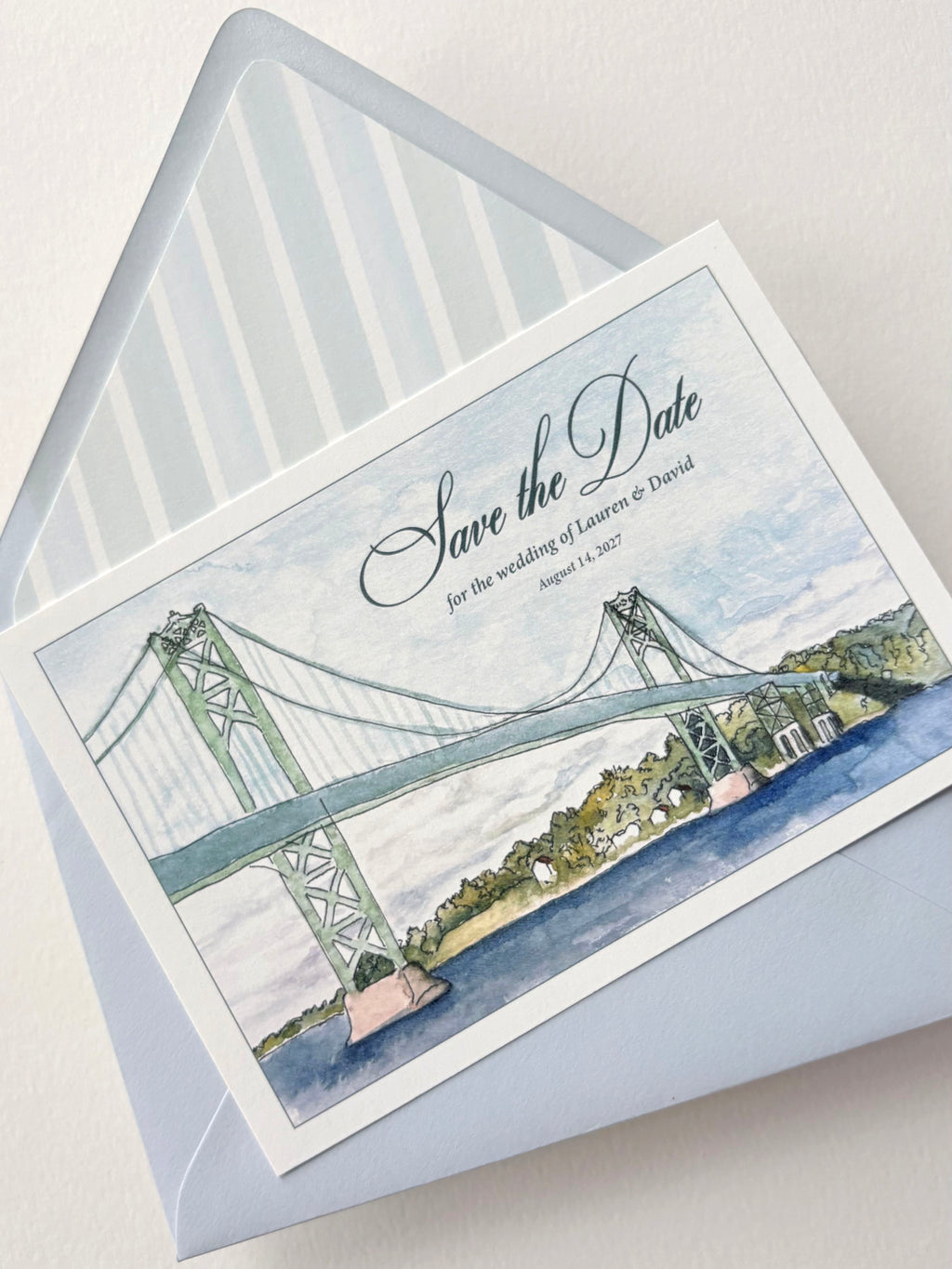 Custom Venue Watercolor Save the Date Postcard