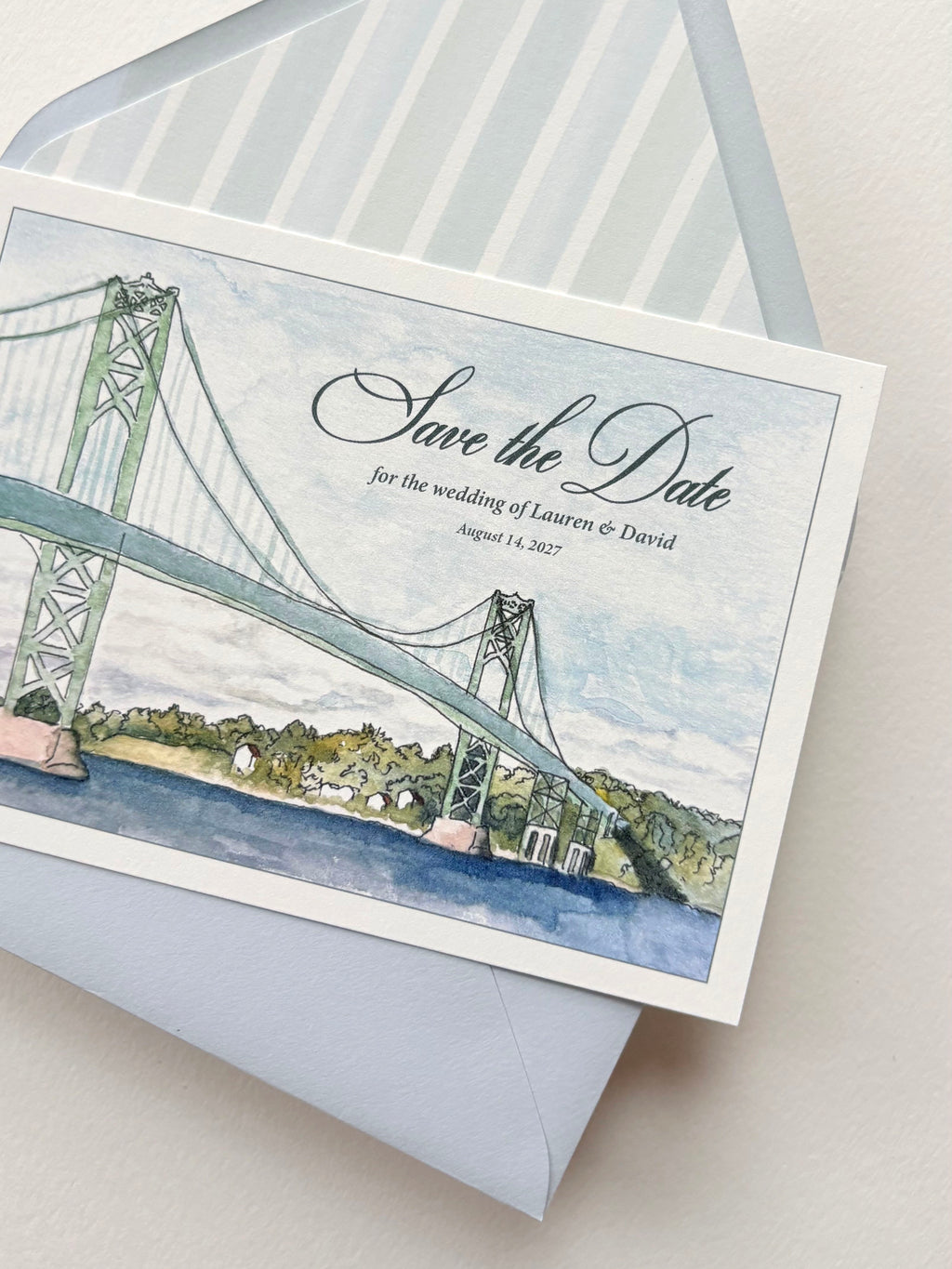 Custom Venue Watercolor Save the Date Postcard