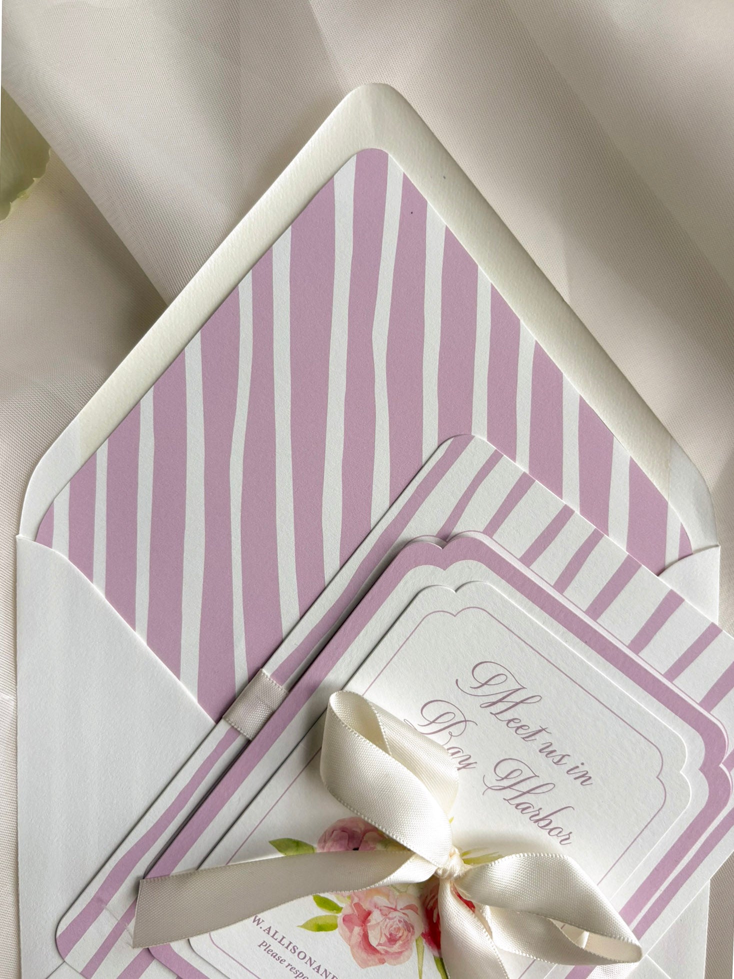 Purple Stripes Envelope Liner