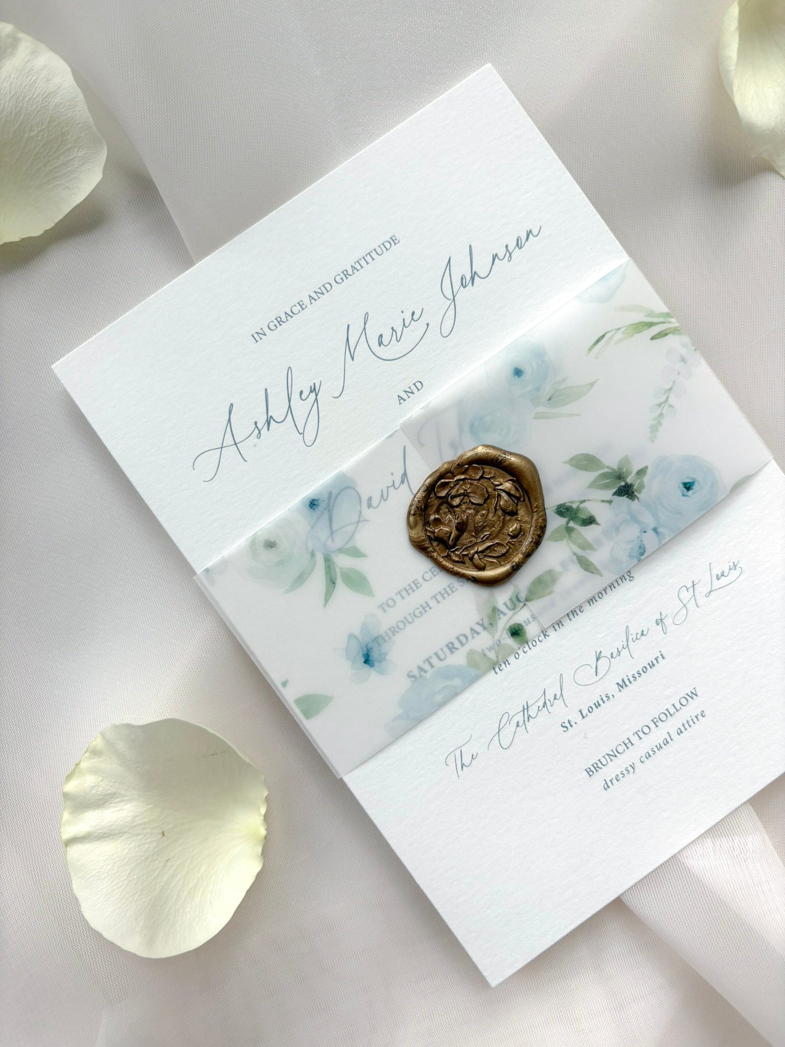 Sweet Blues Vellum Belly Band