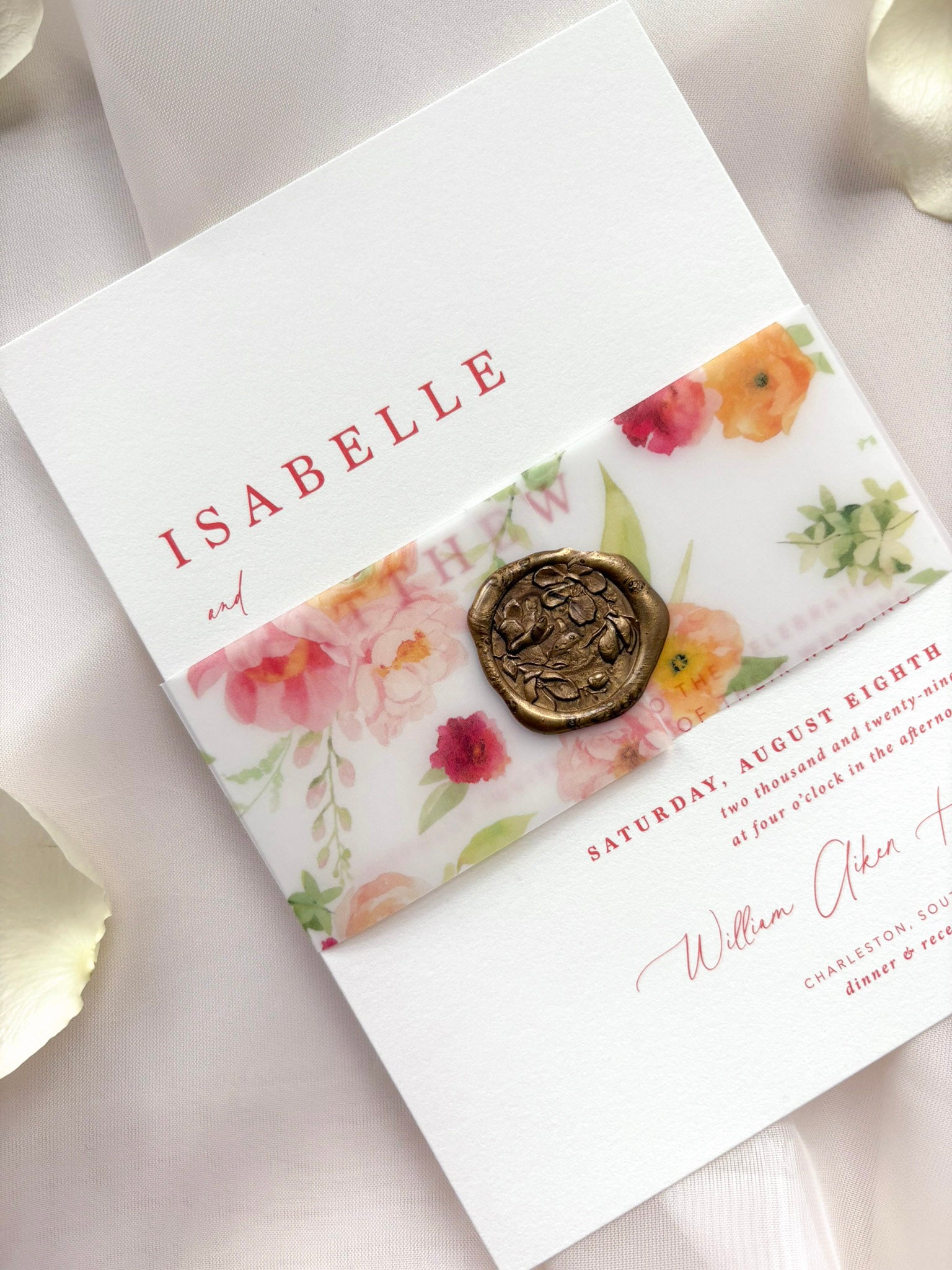 Summer Romance Vellum Belly Band