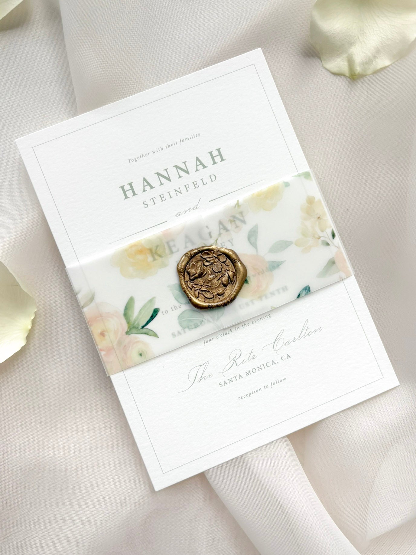 Peaches and Greens Vellum Belly Band