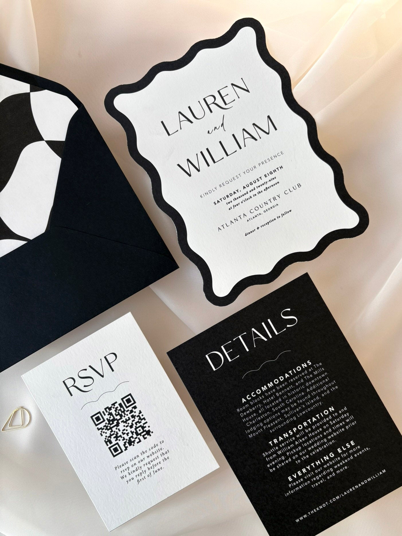 Modern Wave Invitation Suite