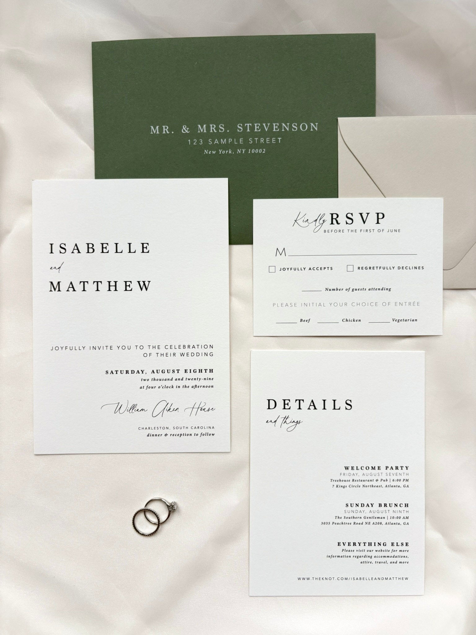 Modern Romance Invitation Suite