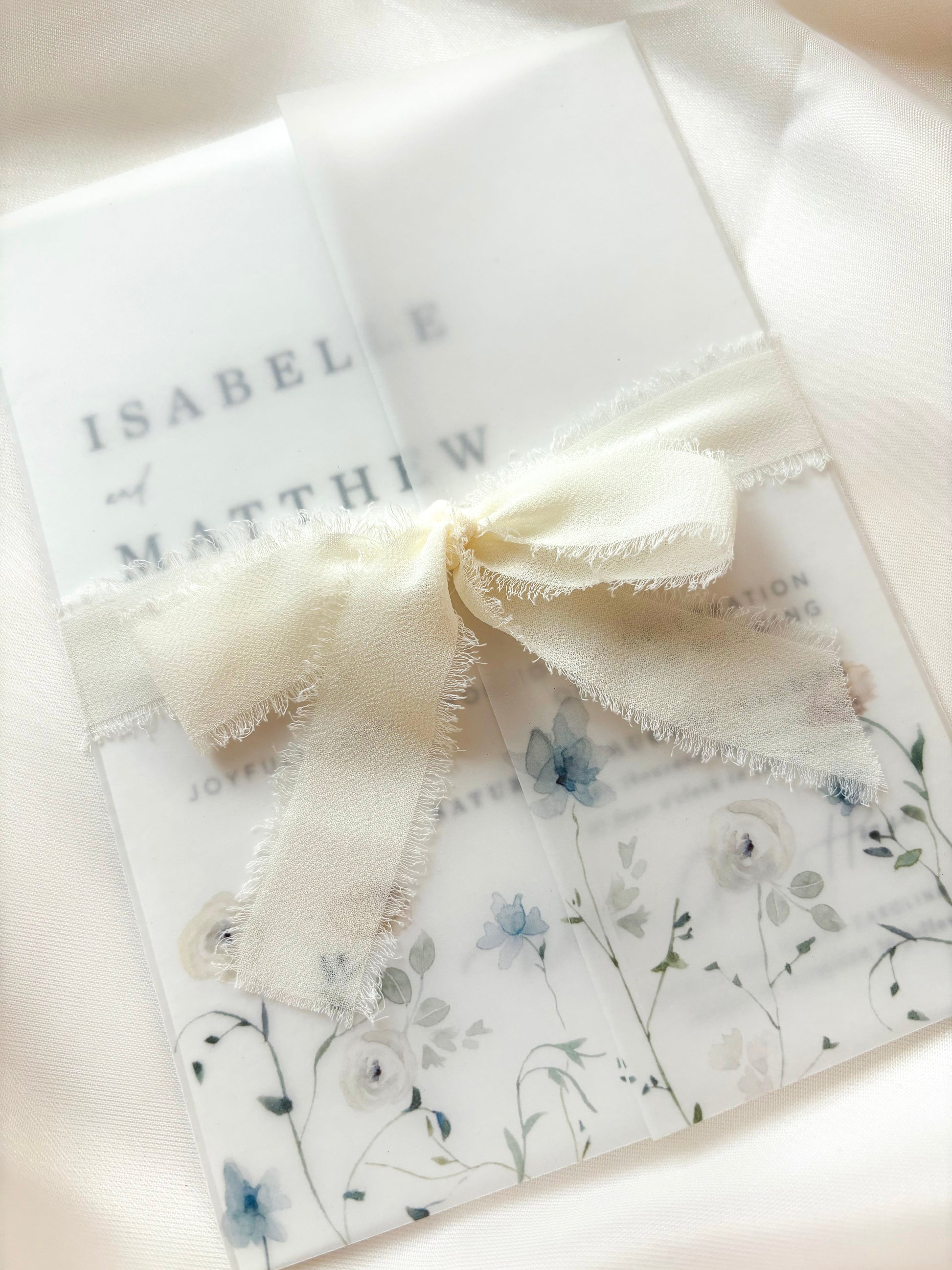 Sweet Blues Vellum Wrap