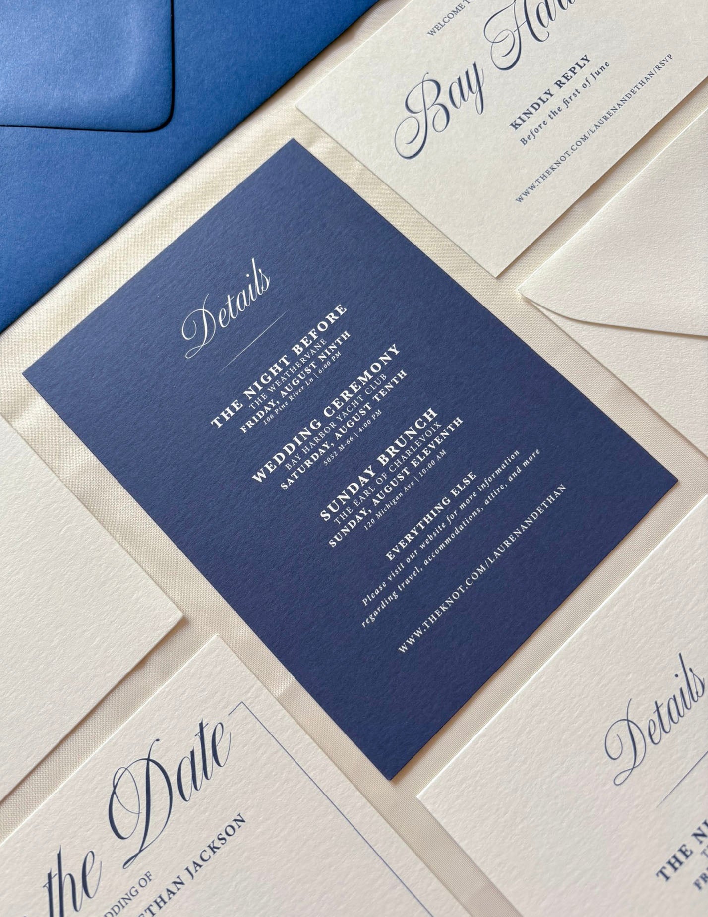 Gilded Script Invitation Suite
