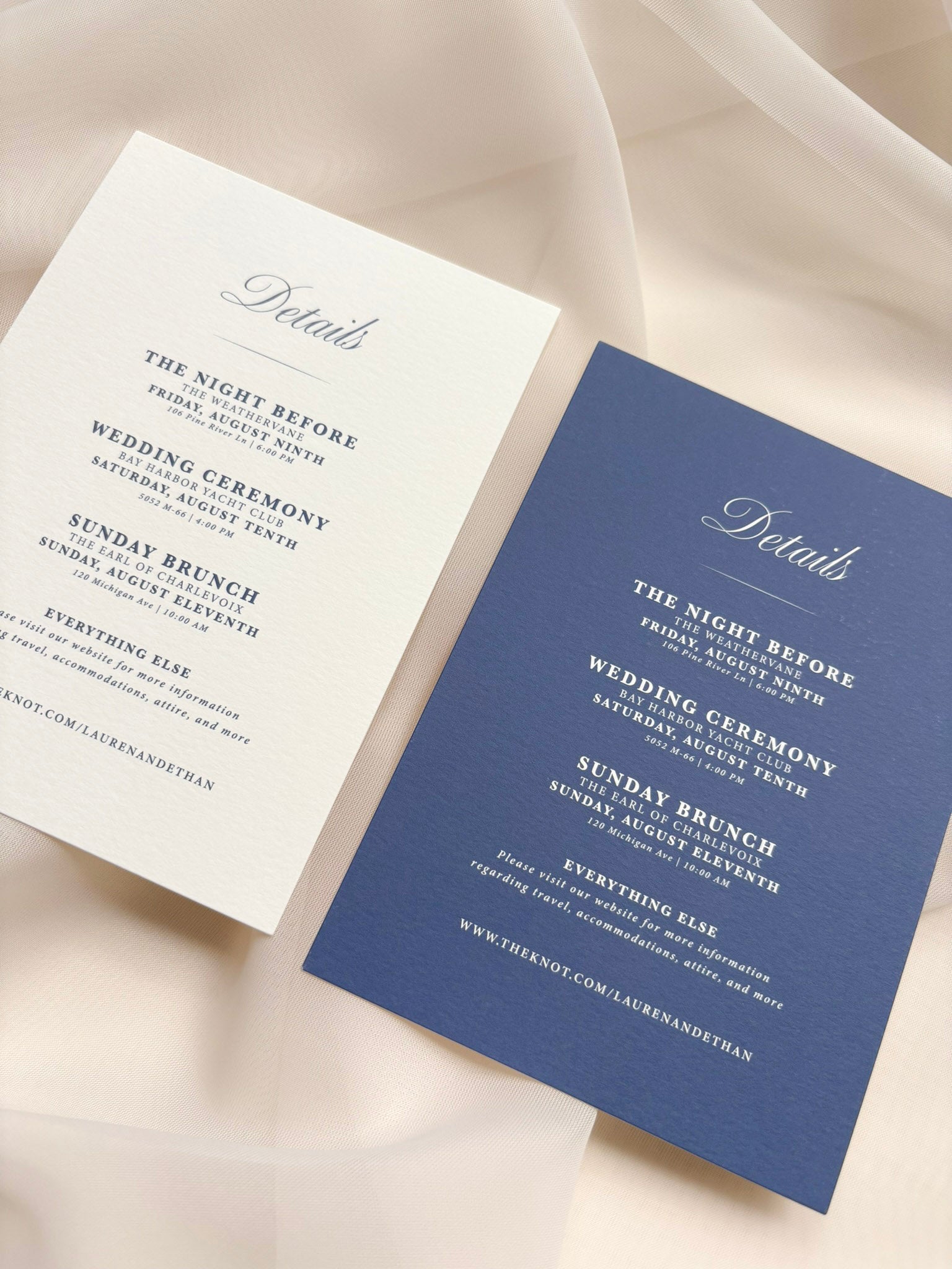 Gilded Script Invitation Suite