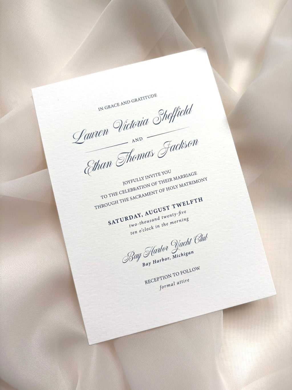 Gilded Script Invitation Suite