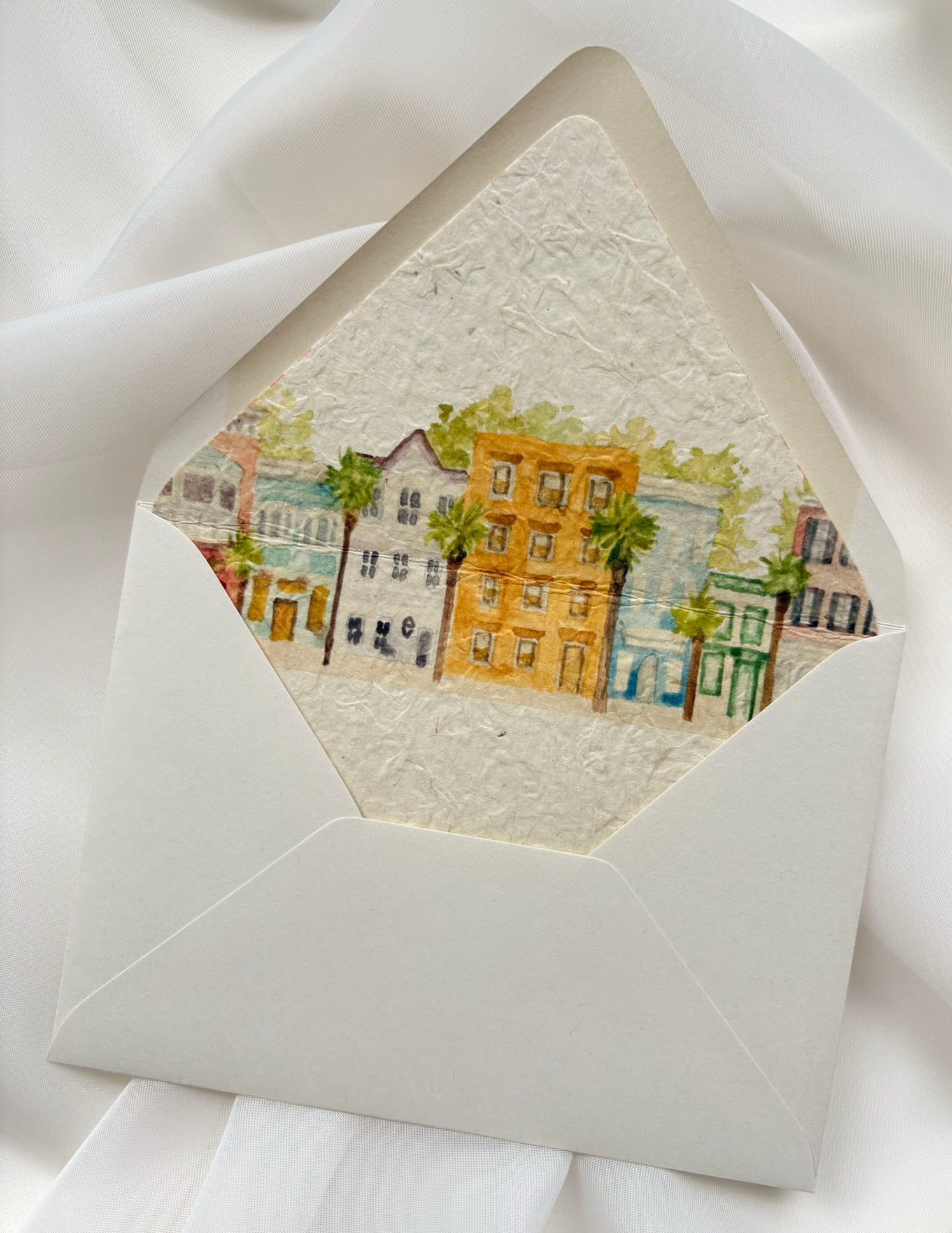 Watercolor Venue Luxury Envelope Liner