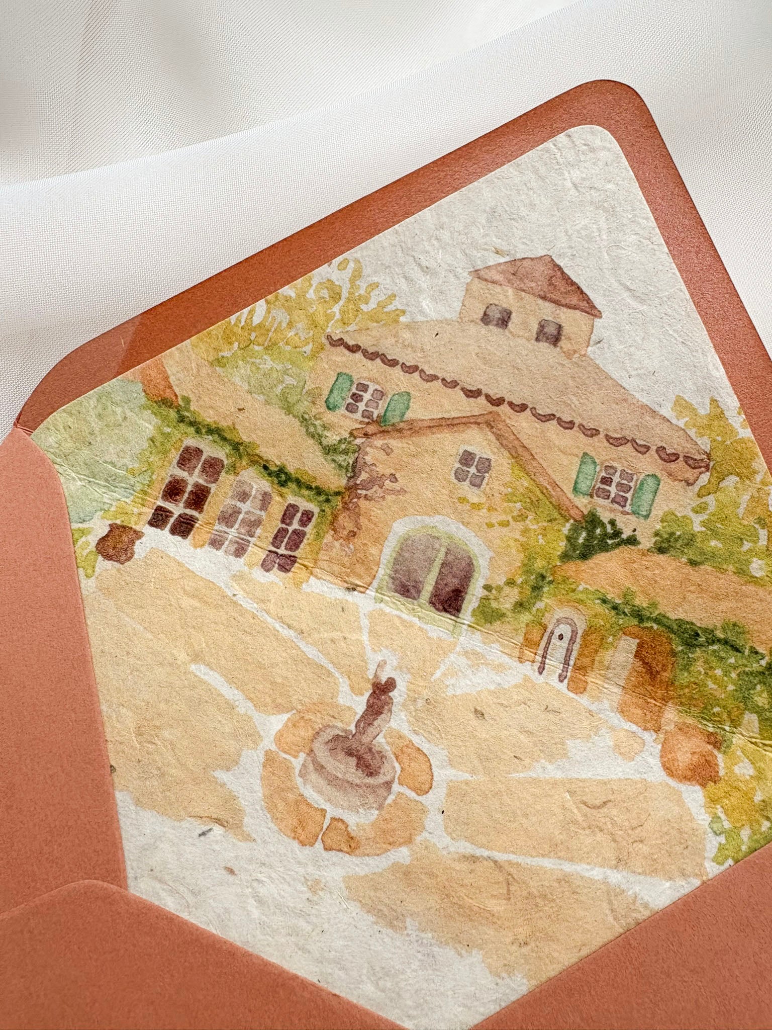 Watercolor Venue Luxury Envelope Liner
