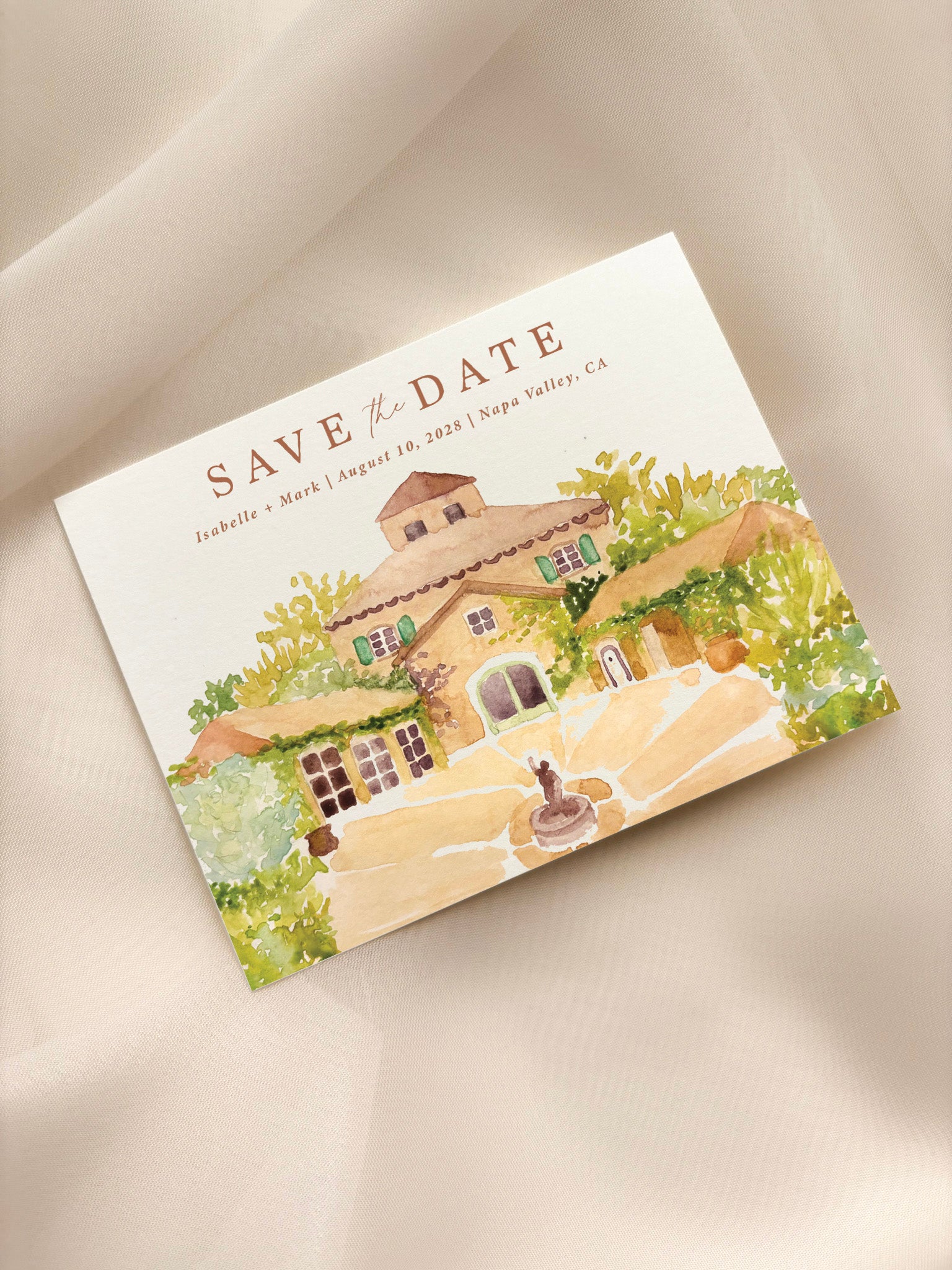 Venue Watercolor Save-the-Date