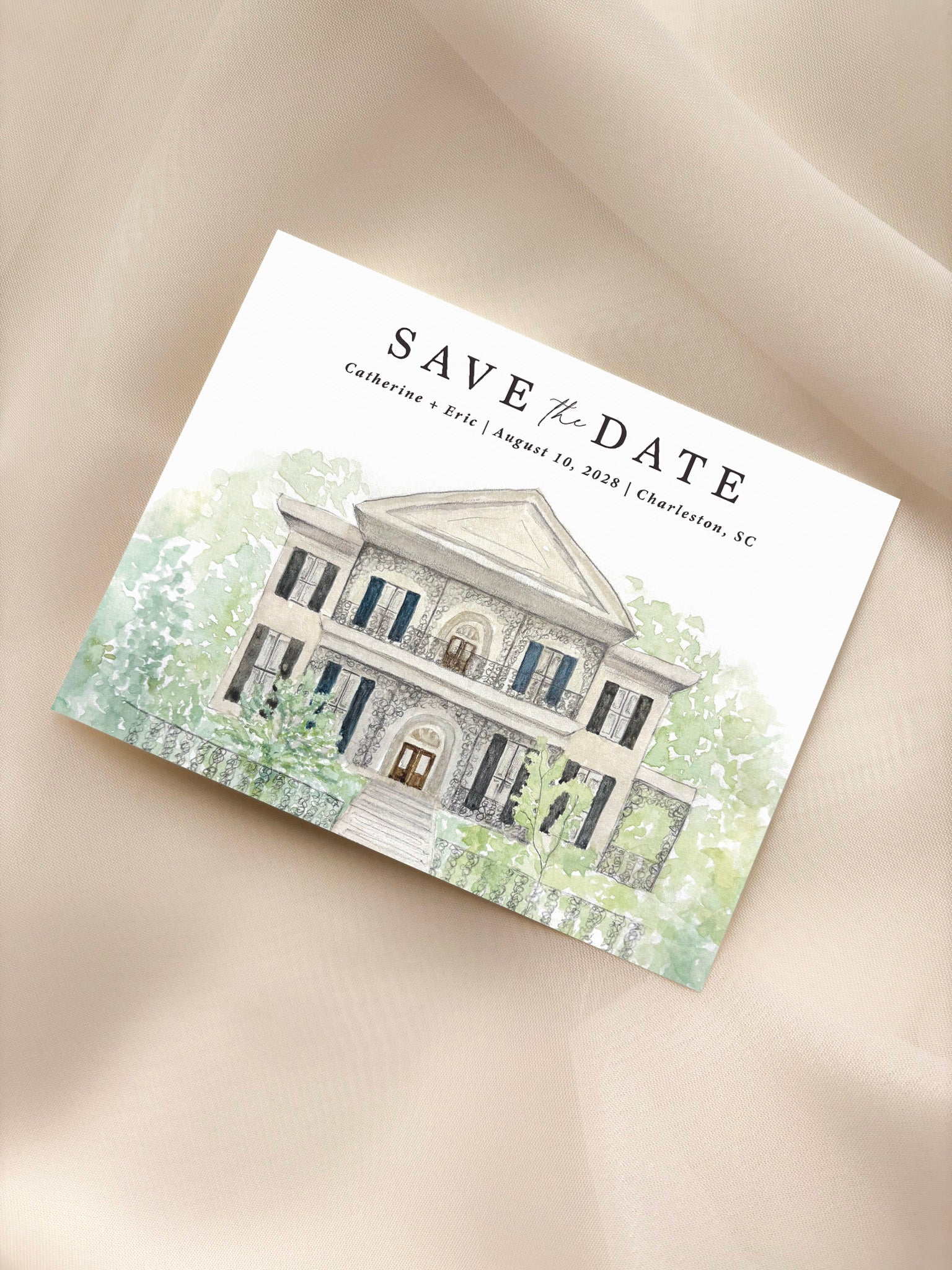 Venue Watercolor Save-the-Date