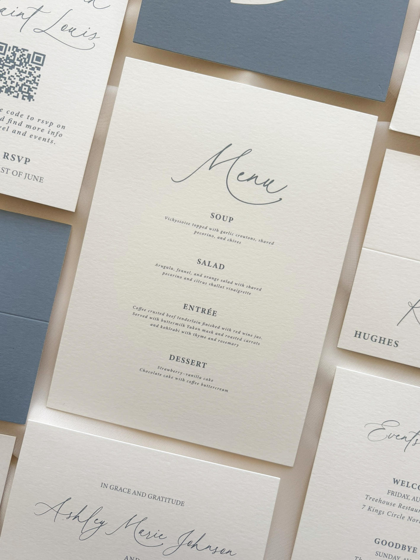 Sweet Script Day-Of Stationery Set