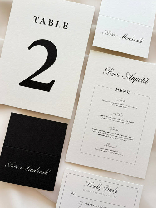 Classic Elegance Day-Of Stationery Set