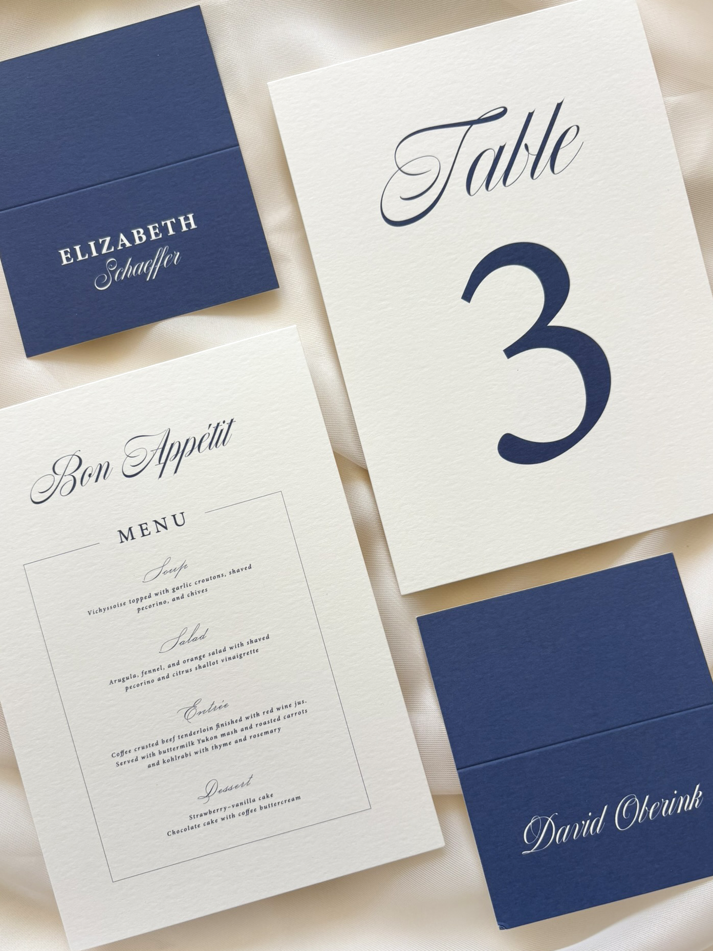 Gilded Script Day-Of Stationery Set