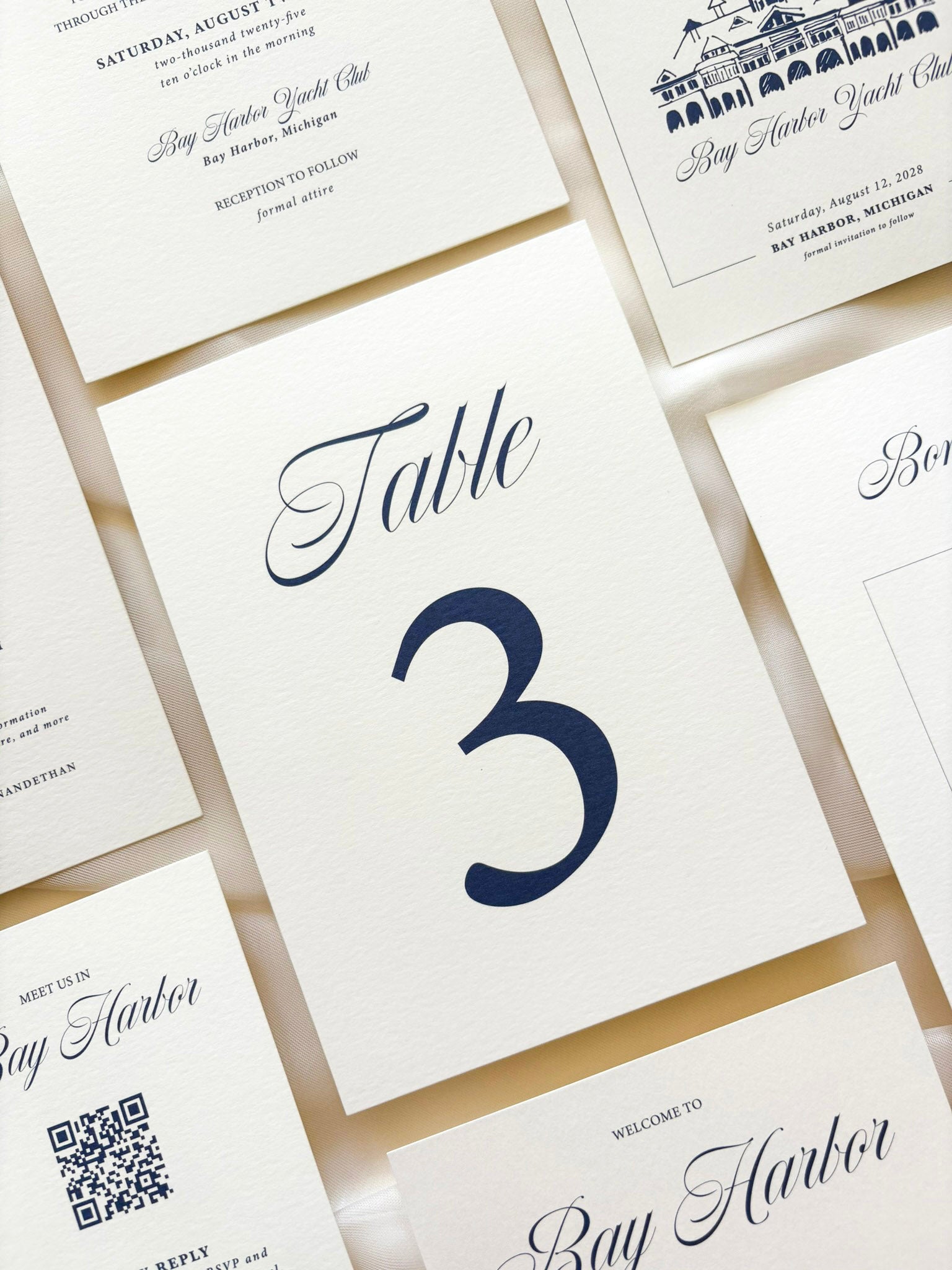 Gilded Script Day-Of Stationery Set