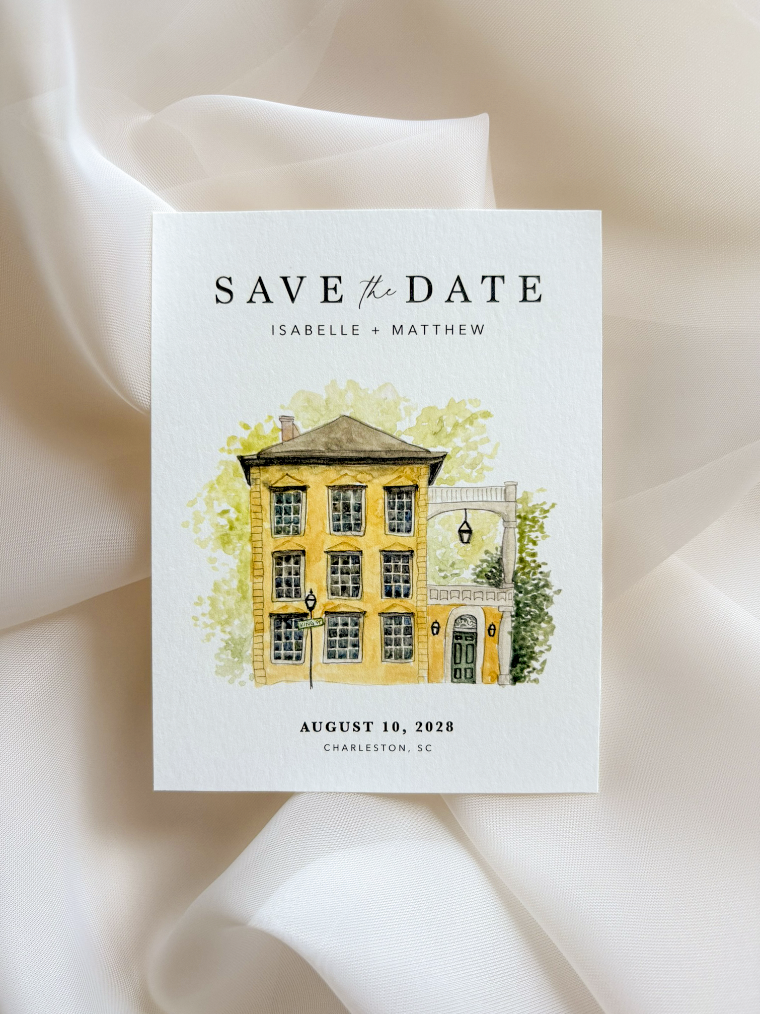 Venue Watercolor Save-the-Date