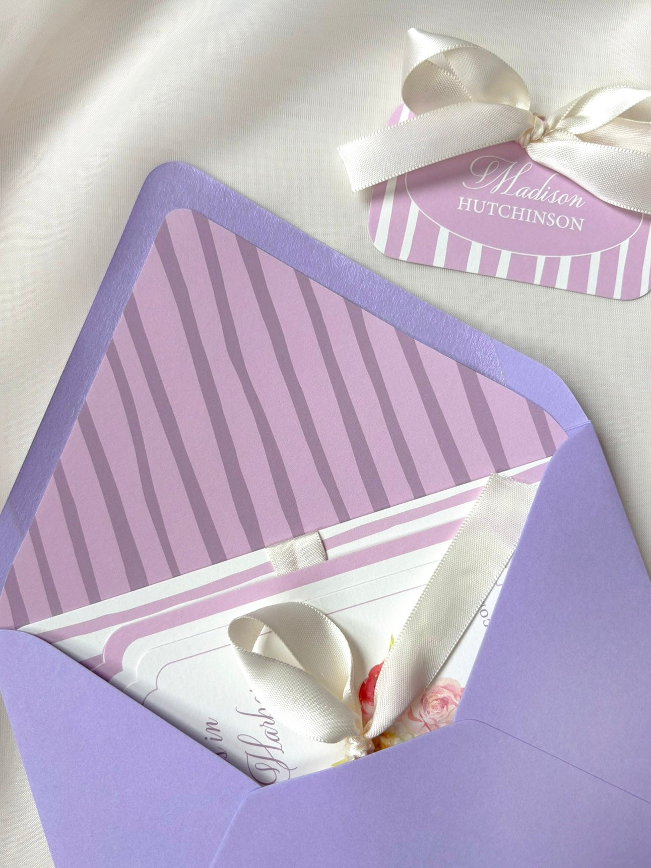 Purple Stripes Envelope Liner
