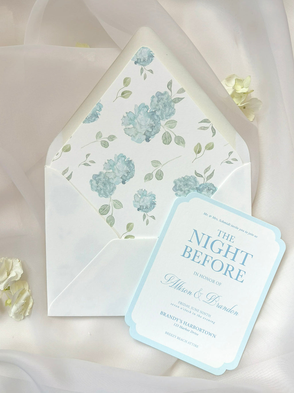 Blue Stripes Invitation Suite