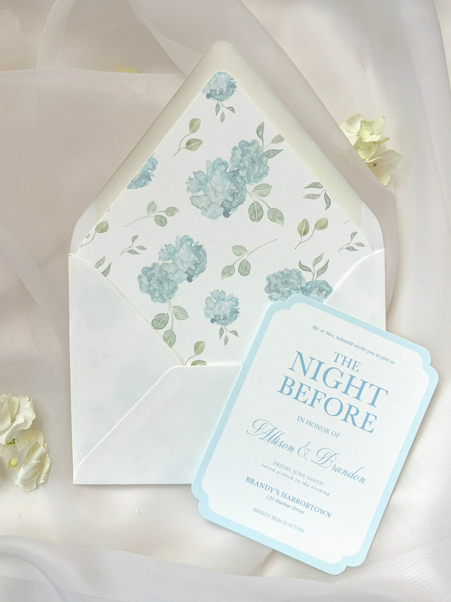 Blue Stripes Invitation Suite