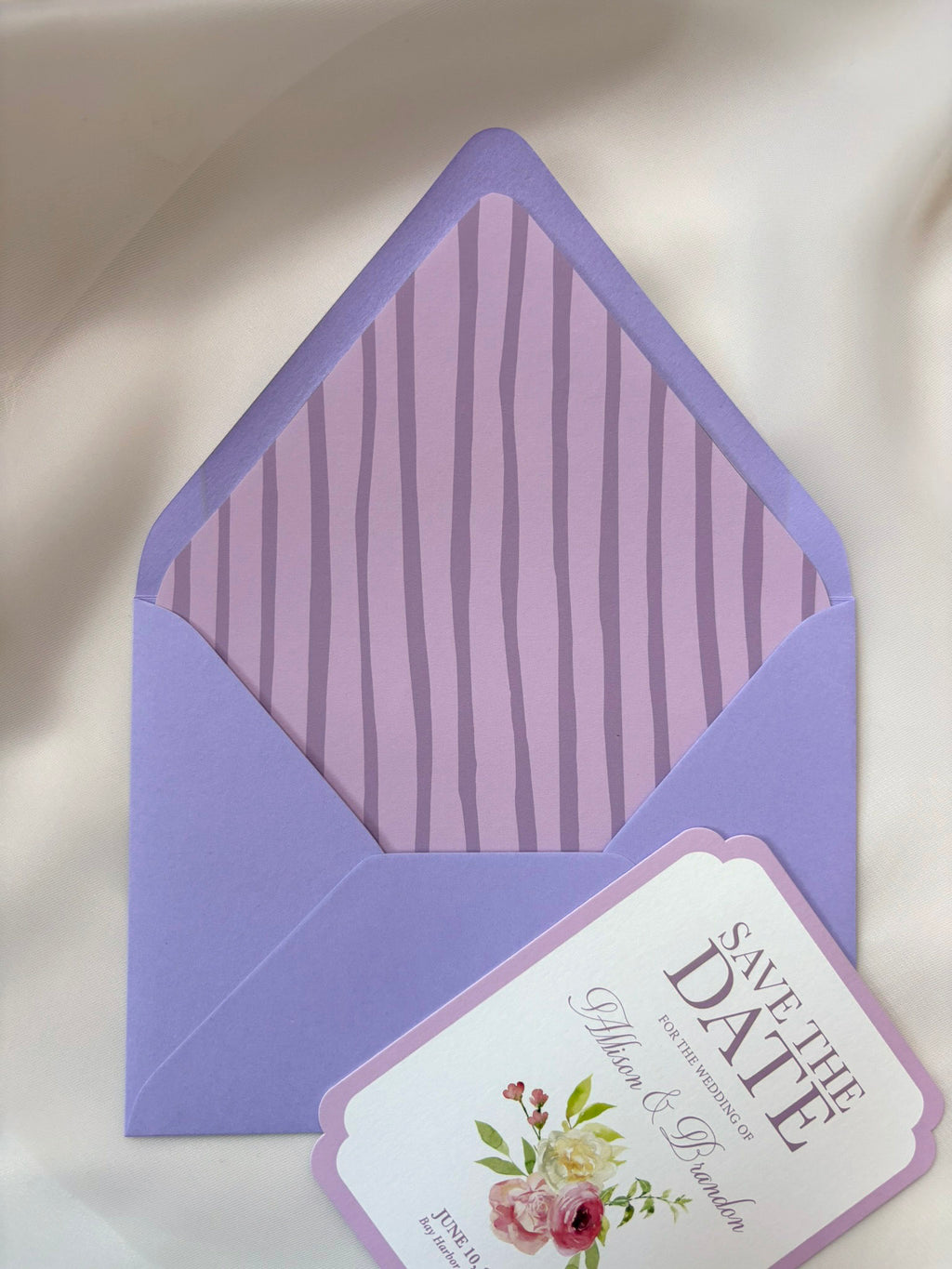 Purple Stripes Envelope Liner