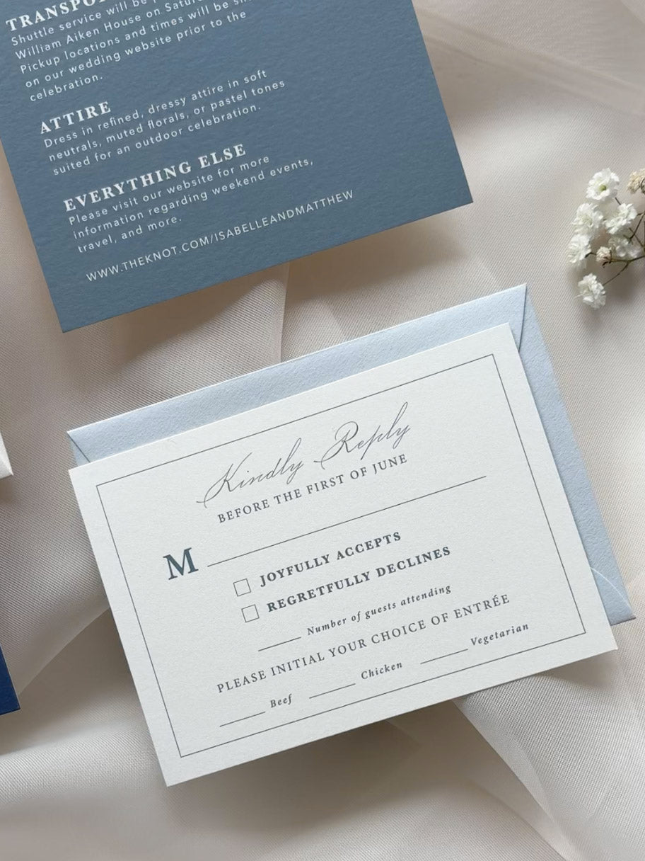Nautical Blue Wedding Invitation Suite