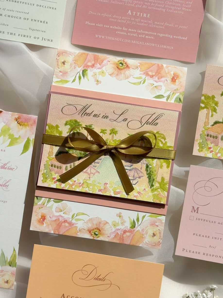 Pinks and Peaches Watercolor Suite